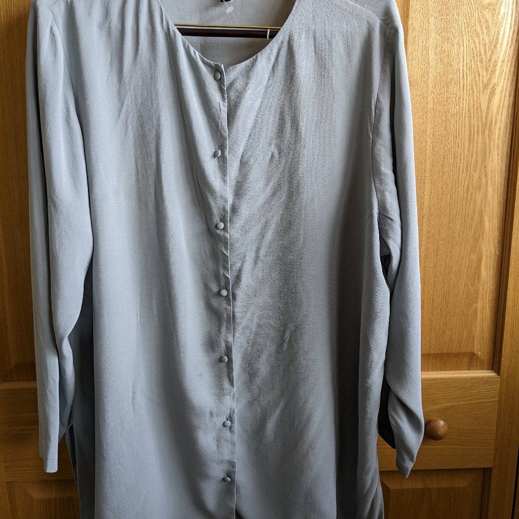 Eileen Fisher Silk Long Sleeve Botton Down Blouse Size 1x